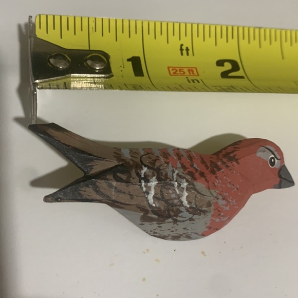 Hand Painted Luibellerie  Canada Wooden Bird Brooch - Picture 3 of 8